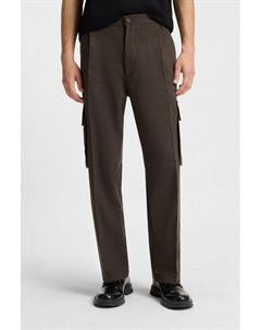 Брюки-карго из шерсти и хлопка Hugo