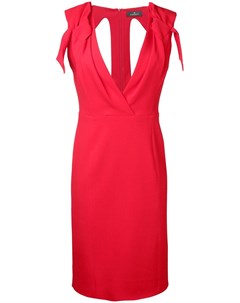 Capucci облегающее платье с v образным вырезом 44 красный Capucci