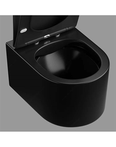 Унитаз подвесной Tanaro Aria MB CT9238 безободковый, с сиденьем микролифт, черный матовый Ceruttispa