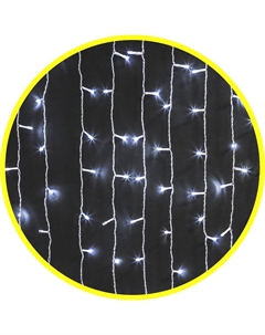 Гирлянда NAVIGATOR NGF-С03-01 светодиодная занавес, ламп: 400шт., 3м x 2м, режимов: 8, от сети, белый (93669) Navigator