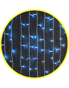 Гирлянда NAVIGATOR светодиодная занавес, ламп: 288шт., 1.5м x 1.5м, голубой (NGF-C01-288B-8-1.5x1.5m-230-C8-TR-IP20) Navigator