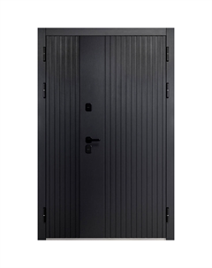 Дверь входная с терморазрывом Luxor Вертикаль правая сатин черный - эмалит белый 1260х2050 мм Ferroni