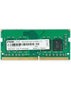 Оперативная память FOXLINE SODIMM DDR4 4GB 3200 MHz (FL3200D4S22-4G) Foxline