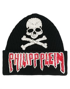 Philipp plein шапка бини с логотипом один размер черный Philipp plein