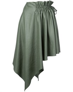 Adeam юбка миди асимметричного кроя с драпировкой s зеленый Adeam