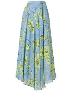 Miahatami плиссированная юбка с цветочным принтом 40 синий Miahatami