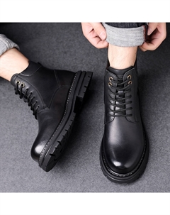 Ботинки Мартин мужские черные, Коричневые с подкладкой Mulinsen