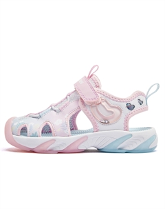 Детские сандалии с противоскользящими амортизирующими свойствами, белые, розовые, для детей от 3 до 7 лет Qiaodan