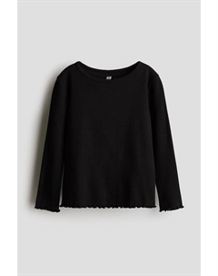 Рубашка из джерси с длинными рукавами, черный H&m