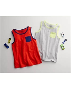 Майка с карманами для мальчиков 4-12 лет, цвет riviera sand Jumping beans