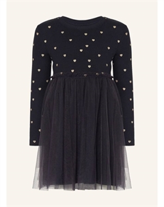 Платье из разных материалов, синий Name it