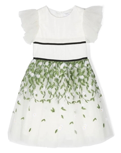 Платье с вышивкой, белый Monnalisa