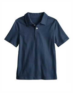 Однотонная рубашка-поло для мальчиков 4–12 лет, синий Jumping beans
