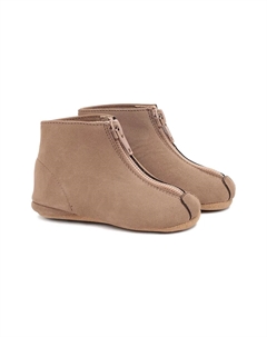 Ботинки из телячьей кожи с застежкой-молнией спереди, коричневый Pèpè