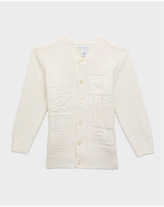 Кардиган для девочки с медведем интарсия, размер 3M-24M Childrenswear Ralph lauren
