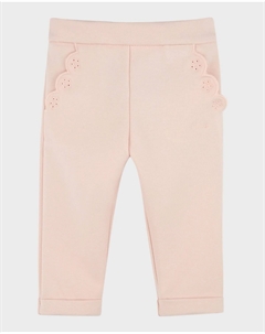 Брюки для девочек с вышитым логотипом "Milano", размер 6M-3 Chloe, розовый