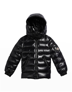 Стеганая куртка с логотипом Bady для девочек, цвет Black Moncler