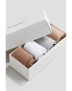 4 пары носков в рубчик, бежевый H&m