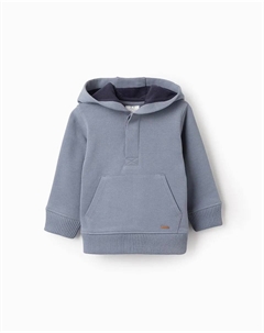 Детская толстовка с капюшоном для мальчика, 100% хлопок, синий Zippy