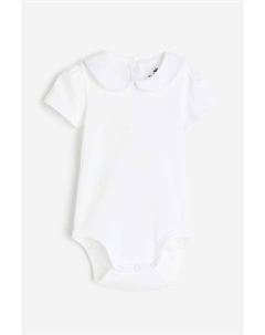 Боди Puff Sleeves with Collar, белый H&m