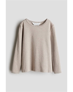 Рубашка из хлопка в рубчик, бежевый H&m