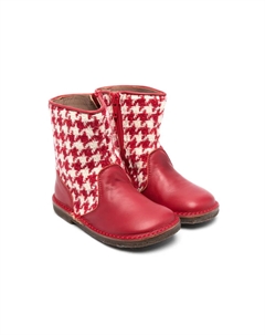 Ботинки с узором в елочку, красный Pèpè