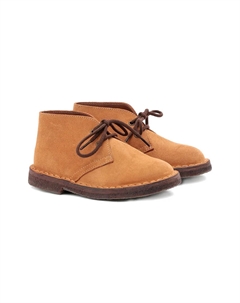 Ботинки Bobby из замши и кожи на шнуровке, коричневый Pèpè