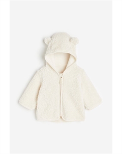 Флисовая куртка тедди, белый H&m