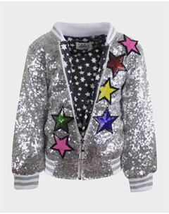 Куртка-бомбер с пайетками и единорогом для девочек, размер 2–14 Lola + the boys