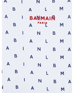 Kids платье-футболка с принтом Letters, белый Balmain
