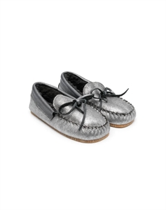 Мокасины с эффектом металлик, серый Pèpè