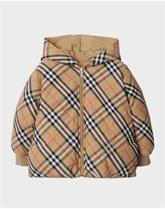 Детская двусторонняя куртка в клетку, размер 3–14, цвет Sand Check Burberry