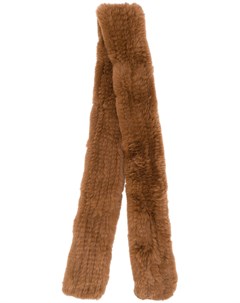 Yves salomon accessories шарф из кроличьего меха один размер коричневый Yves salomon accessories