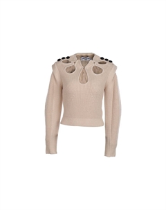 Джемпер женский цвета хаки Self-portrait