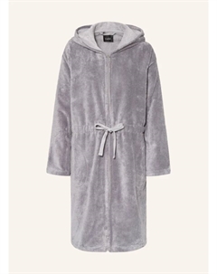 Женский халат с капюшоном, серый Cawo