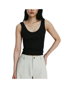 Футболка-майка женская черная H&m