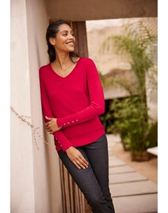 Свитер, цвет Blood red Heine