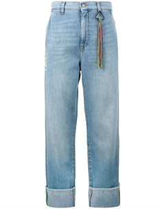 Mira mikati широкие джинсы с отворотами 36 синий Mira mikati