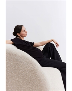 Хлопковая футболка Mom, черный H&m