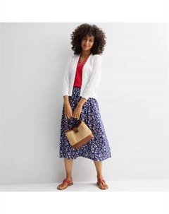 Женский кардиган с открытым передом и ажурной корзиной, белый Croft & barrow