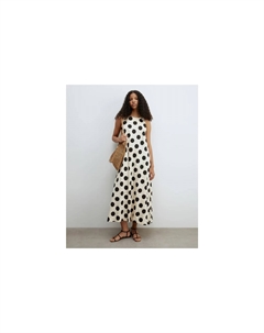 Расклешенное платье с принтом, цвет Crudo Сфера