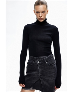 Свитер из смесового кашемира с водолазкой, черный H&m