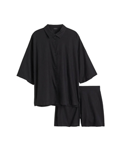 Пижама Home Shirt and Shorts, черный H&m