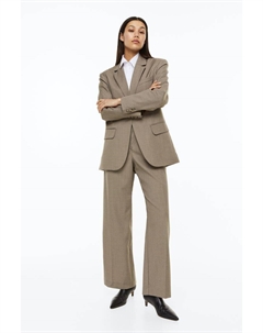 Элегантные брюки с примесью шерсти, темно-бежевый H&m