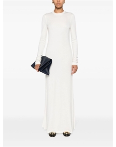 TOTEME платье макси из джерси с длинными рукавами, белый Toteme