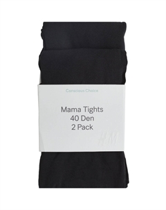 Набор колготок для беременных Mama, 2 пары, черный H&m