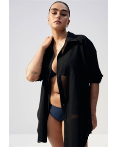 Длинная блузка из хлопка, черный H&m