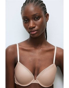 Комплект из 2 бюстгальтеров пуш-ап из микрофибры, бежевый H&m