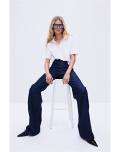 Широкие высокие джинсы, синий H&m