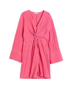 Платье Textured-weave Knot-detail, розовый H&m
